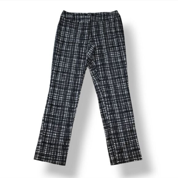 Apt 9 Modern Fit Striped Stretch Trousers in Black/White Size 2P - Picture 3 of 9